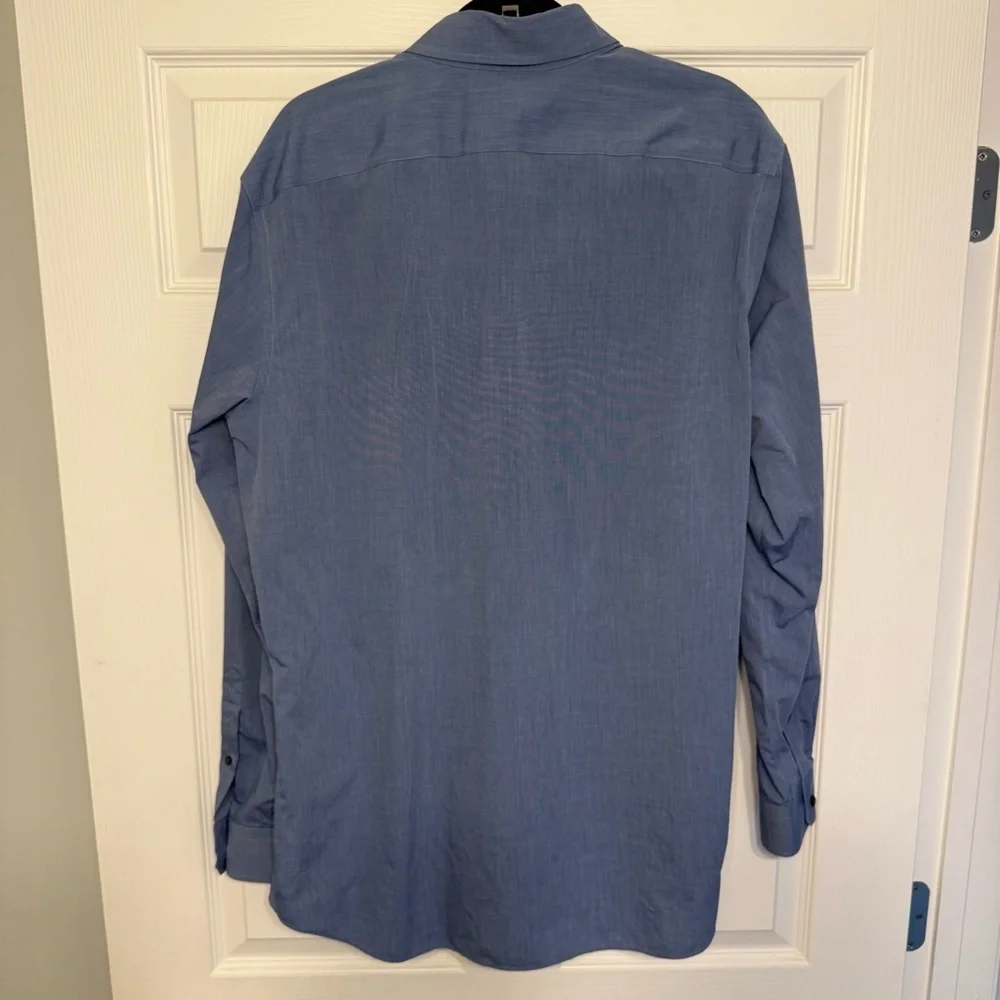 Banana Republic 100% Cotton Long Sleeve Button‎ Down Collar Shirt Blue XL EUC